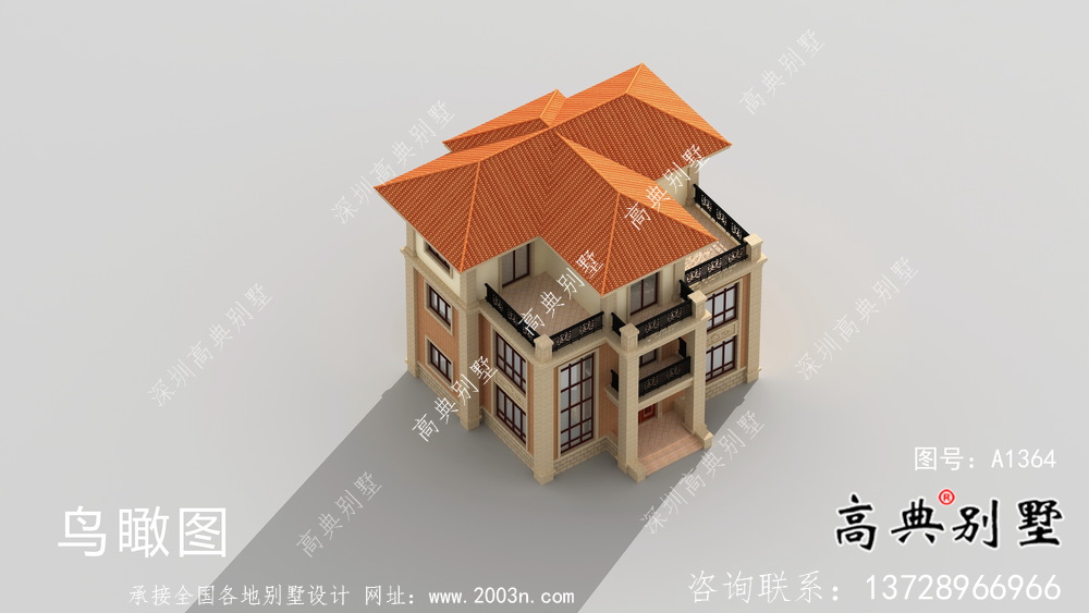新農(nóng)村中小型三層鄉(xiāng)村獨(dú)棟別墅整套圖
