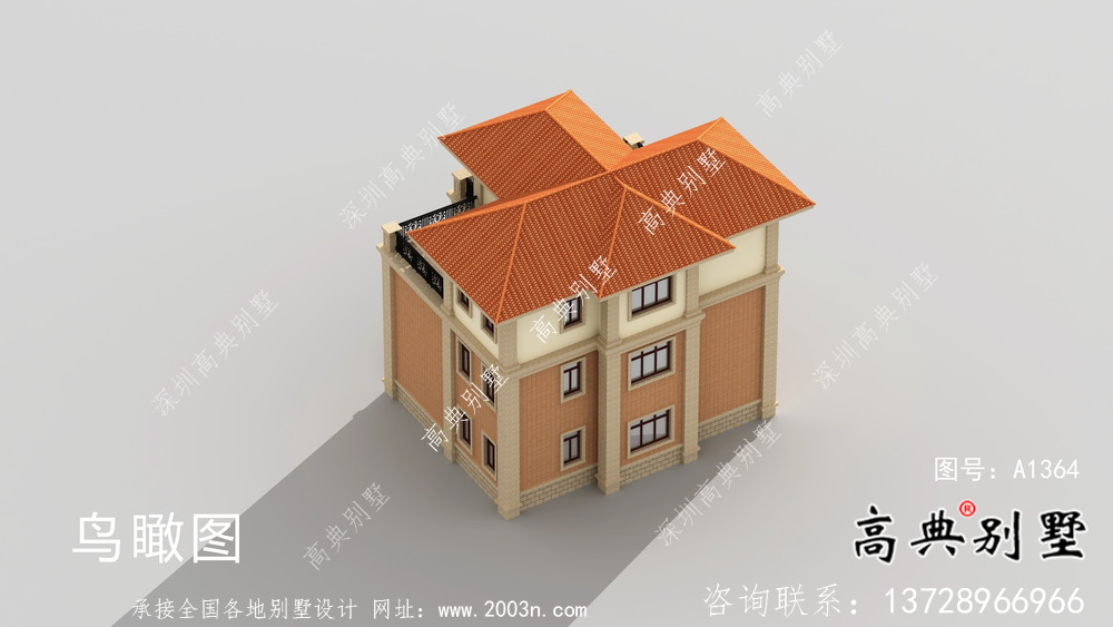 新農(nóng)村中小型三層鄉(xiāng)村獨(dú)棟別墅整套圖