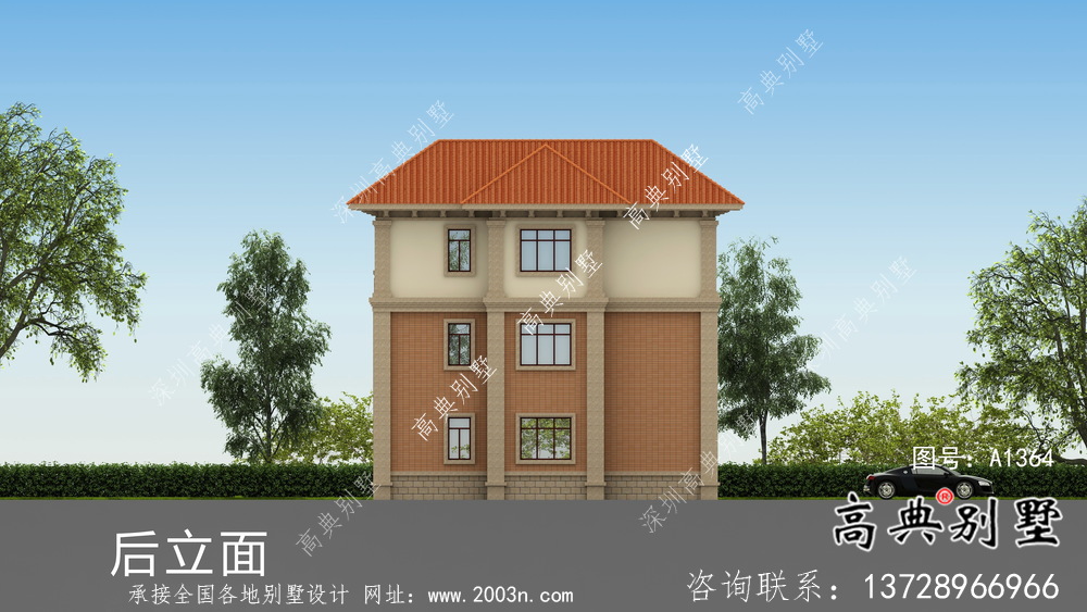 新農(nóng)村中小型三層鄉(xiāng)村獨(dú)棟別墅整套圖
