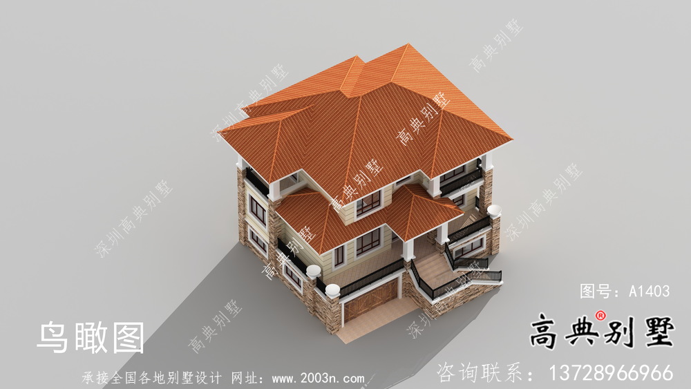 兩層帶地下室意大利風(fēng)格別墅建筑設(shè)計圖