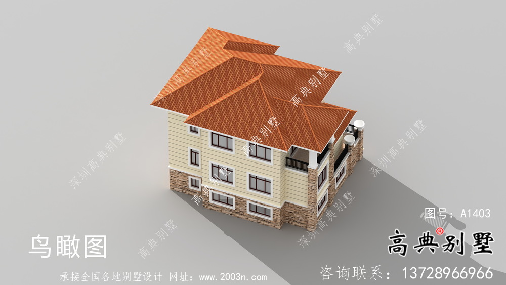 兩層帶地下室意大利風(fēng)格別墅建筑設(shè)計圖