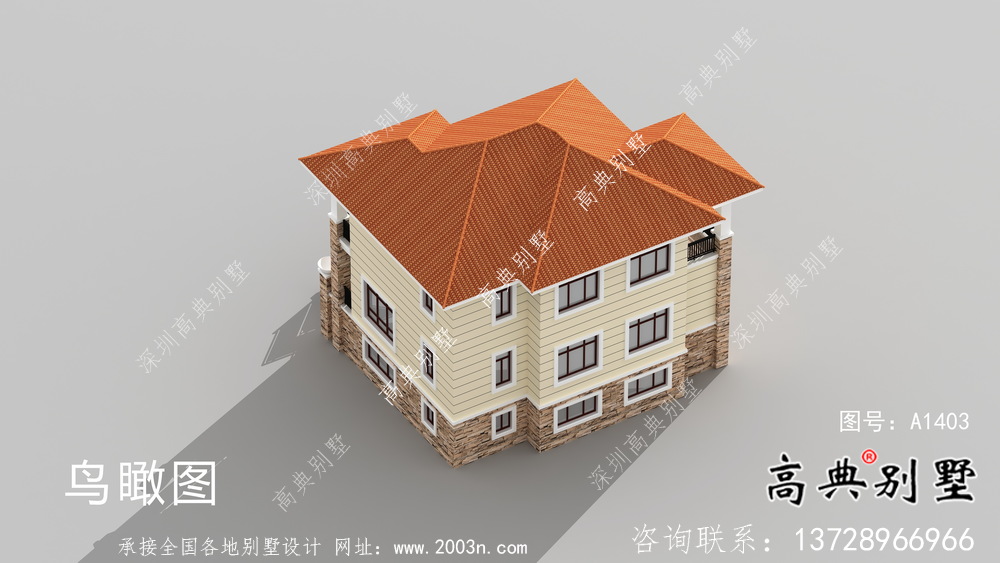 兩層帶地下室意大利風(fēng)格別墅建筑設(shè)計圖