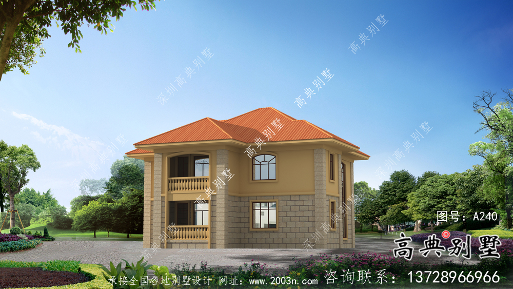 二層歐式鄉(xiāng)村自建別墅設(shè)計圖紙