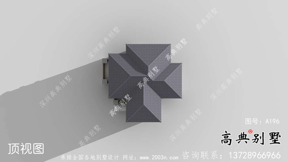 城鎮(zhèn)自建三層中式別墅設(shè)計圖+效果圖