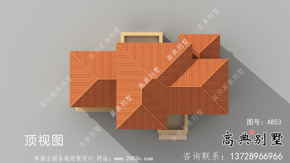 復式三層經典歐式別墅帶車庫設計圖紙