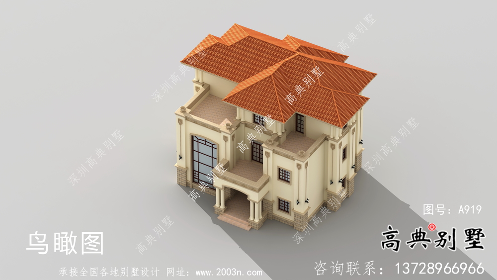 歐式大氣三層鄉(xiāng)村復(fù)式別墅設(shè)計(jì)圖紙