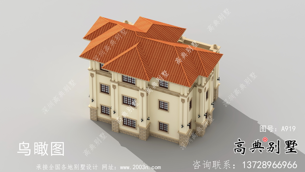 歐式大氣三層鄉(xiāng)村復(fù)式別墅設(shè)計(jì)圖紙
