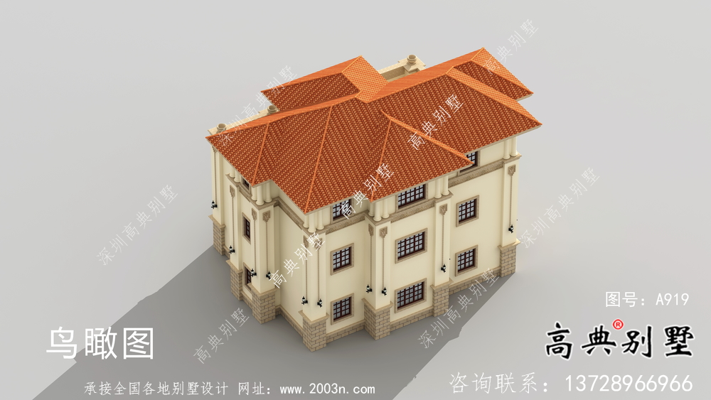 歐式大氣三層鄉(xiāng)村復(fù)式別墅設(shè)計(jì)圖紙