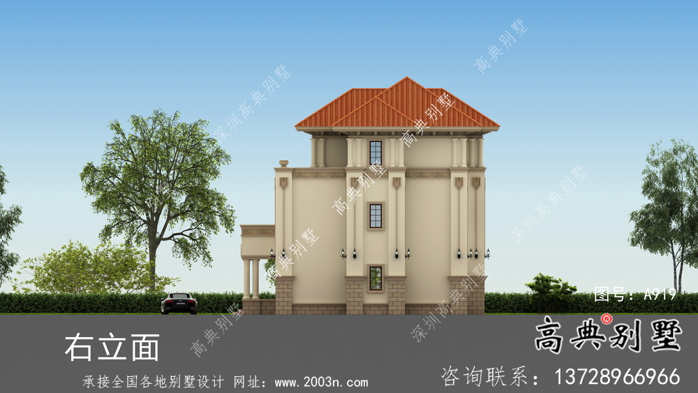 歐式大氣三層鄉(xiāng)村復(fù)式別墅設(shè)計(jì)圖紙