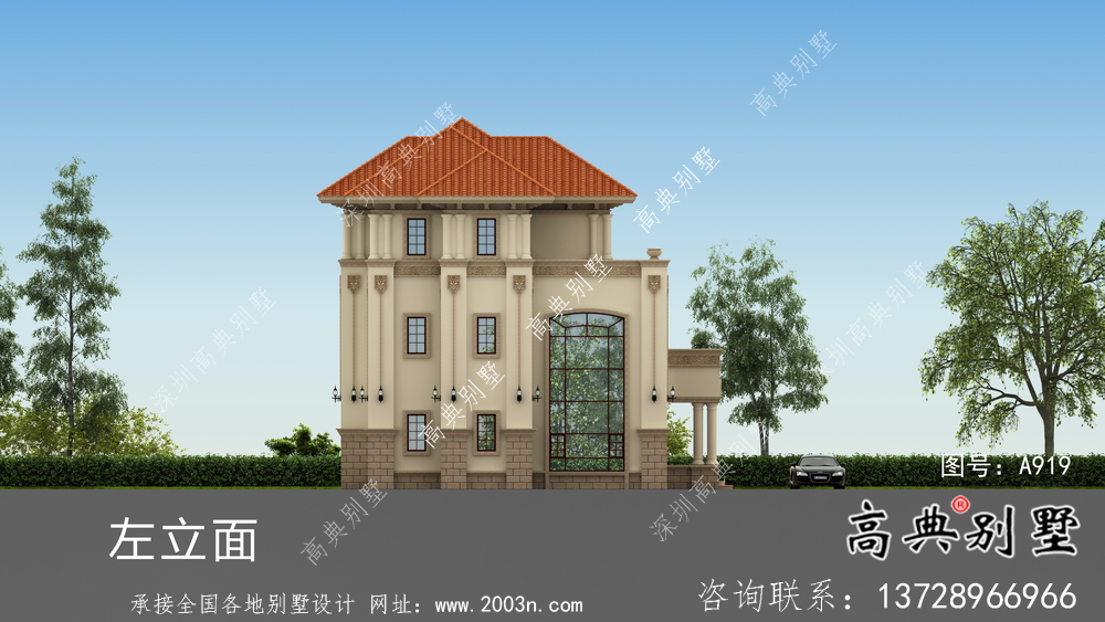 歐式大氣三層鄉(xiāng)村復(fù)式別墅設(shè)計(jì)圖紙