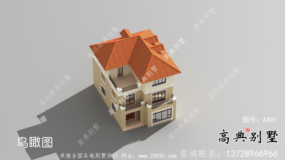 中小型三層歐式風(fēng)格別墅設(shè)計(jì)圖+效果圖