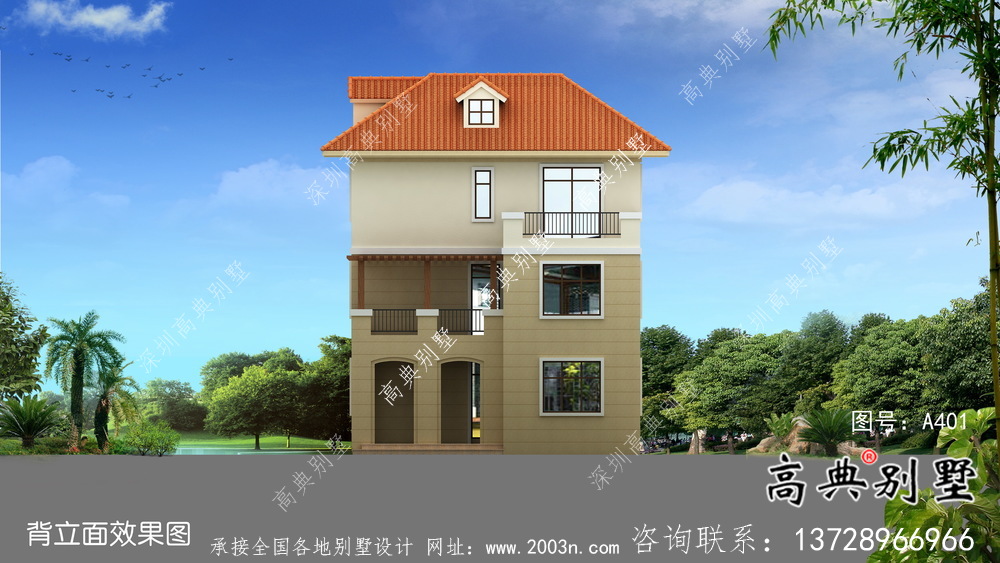 中小型三層歐式風(fēng)格別墅設(shè)計(jì)圖+效果圖