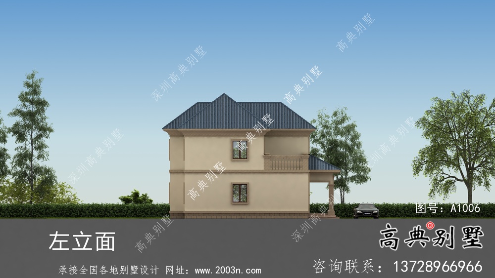 二層簡(jiǎn)單歐式別墅設(shè)計(jì)圖紙及效果圖