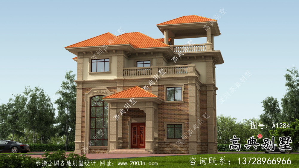 溫馨舒適歐式風(fēng)格新農(nóng)村住宅效果圖