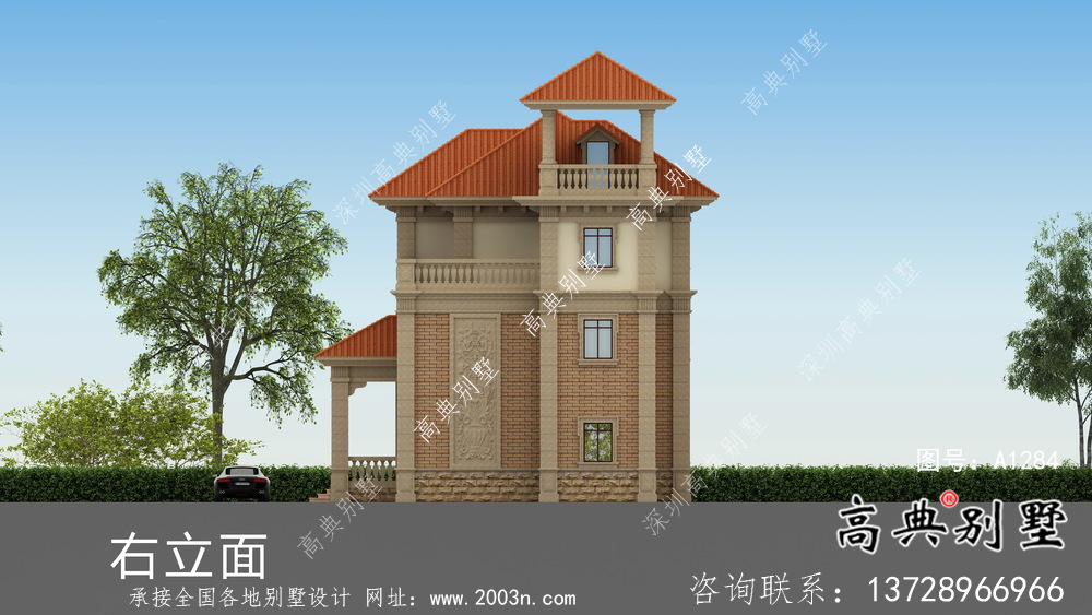 溫馨舒適歐式風(fēng)格新農(nóng)村住宅效果圖