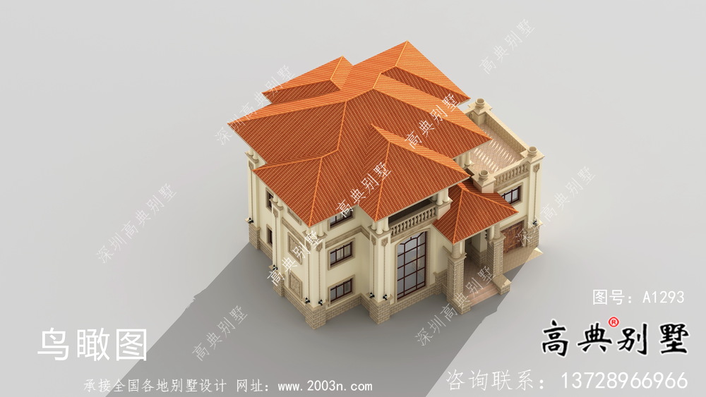 舒適明亮三層別墅歐式風(fēng)格設(shè)計圖（含效果圖）