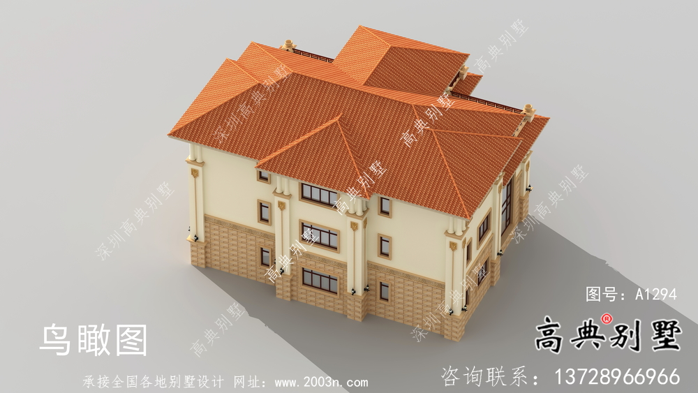 三層別致豪華意大利風(fēng)格農(nóng)村房屋設(shè)計(jì)圖