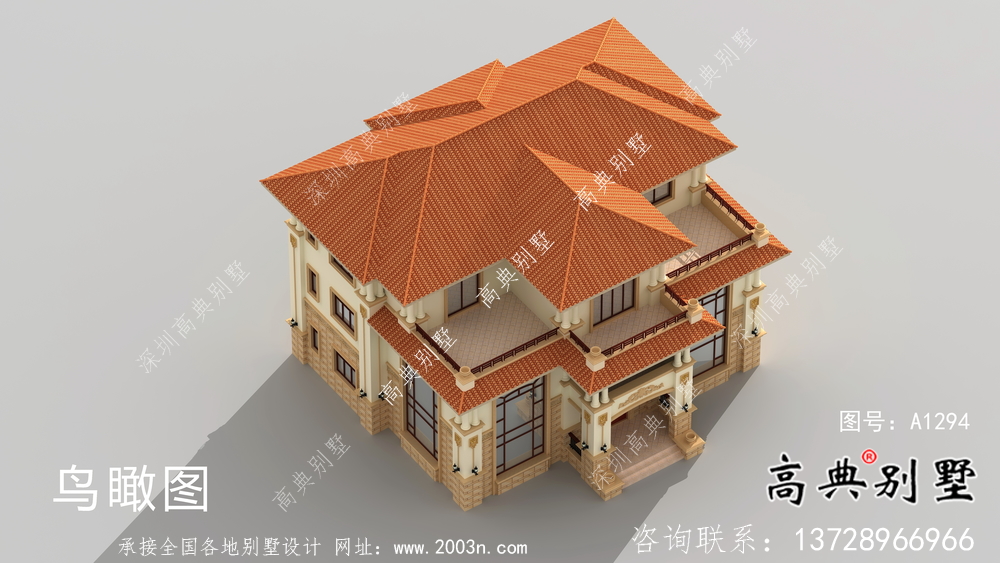 三層別致豪華意大利風(fēng)格農(nóng)村房屋設(shè)計(jì)圖