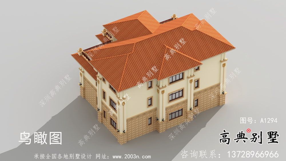 三層別致豪華意大利風(fēng)格農(nóng)村房屋設(shè)計(jì)圖