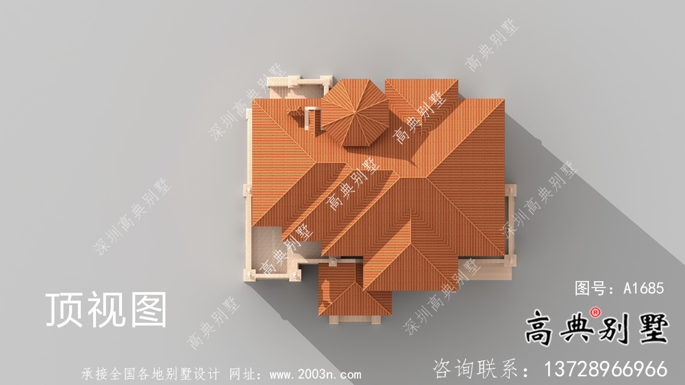 三層簡約歐式風(fēng)格別墅設(shè)計工程圖紙