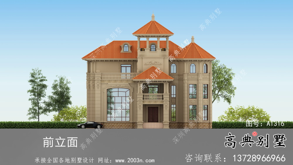 精致三層歐式風格農村別墅圖紙