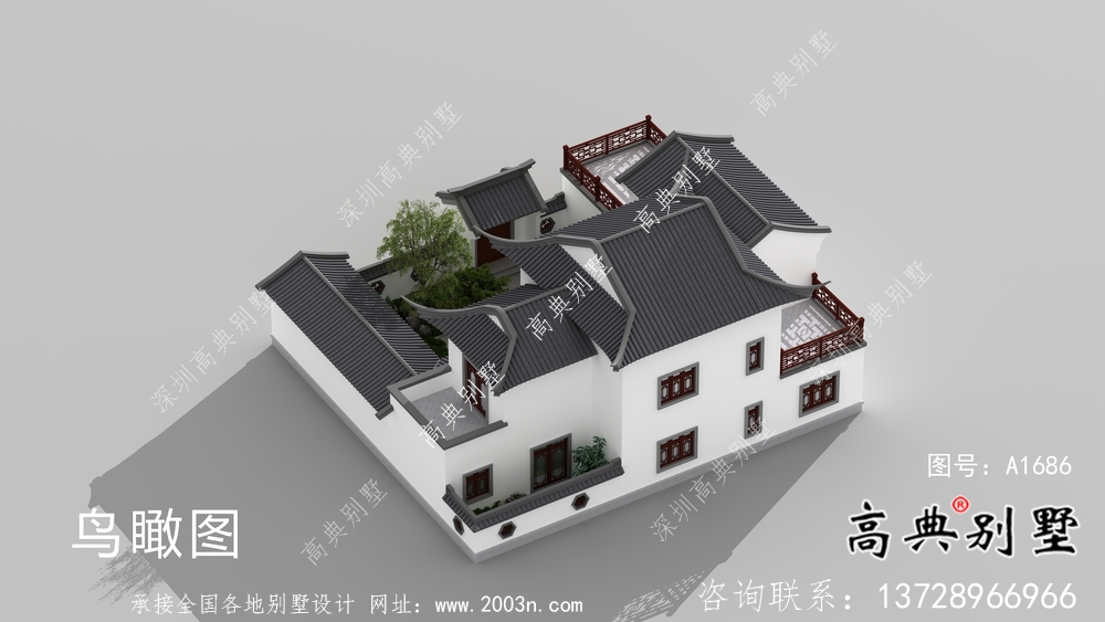自建中式二層蘇式園林別墅設(shè)計圖紙