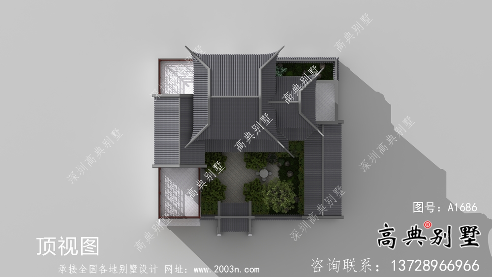 自建中式二層蘇式園林別墅設(shè)計圖紙