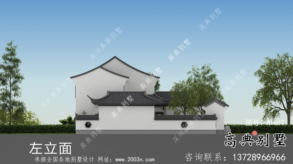 二層新中式庭院別墅設(shè)計(jì)圖紙