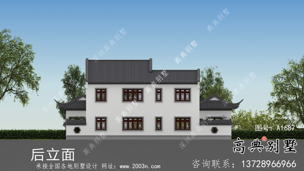 二層新中式庭院別墅設(shè)計(jì)圖紙