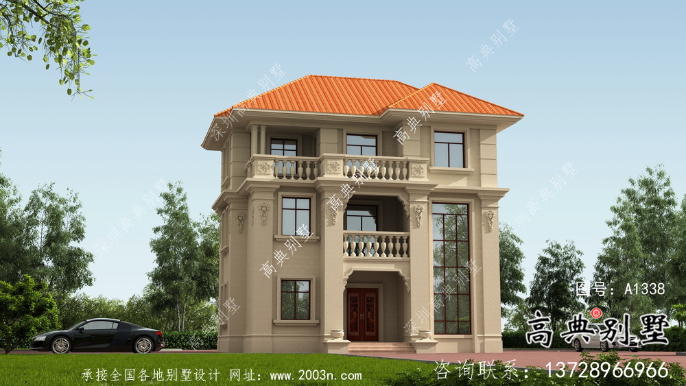 簡潔大方三層復(fù)式別墅戶型設(shè)計圖紙