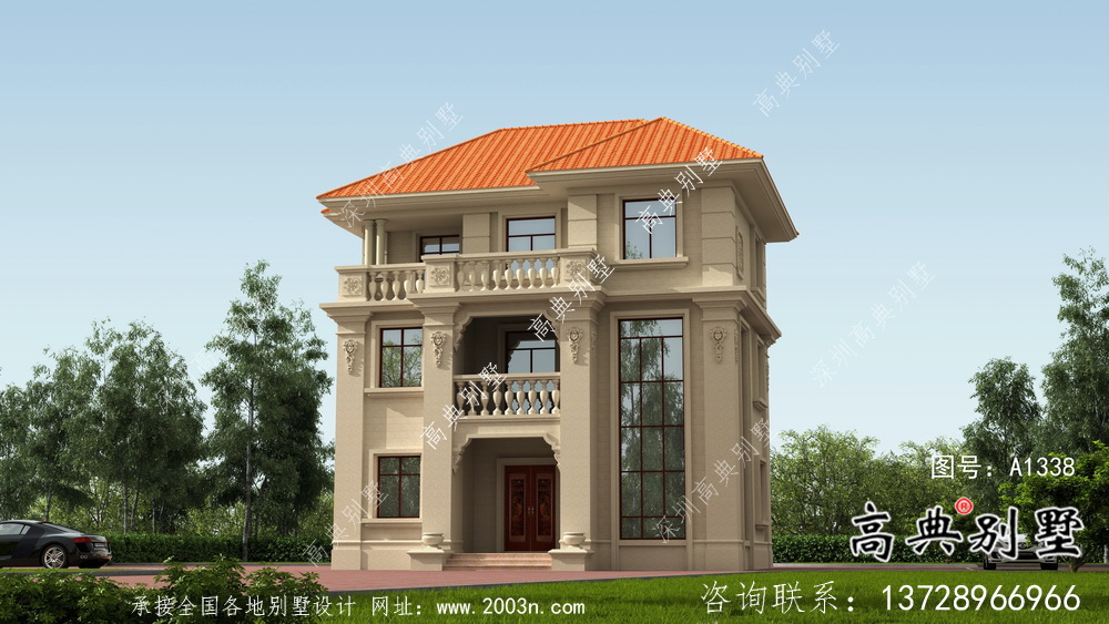 簡潔大方三層復(fù)式別墅戶型設(shè)計圖紙