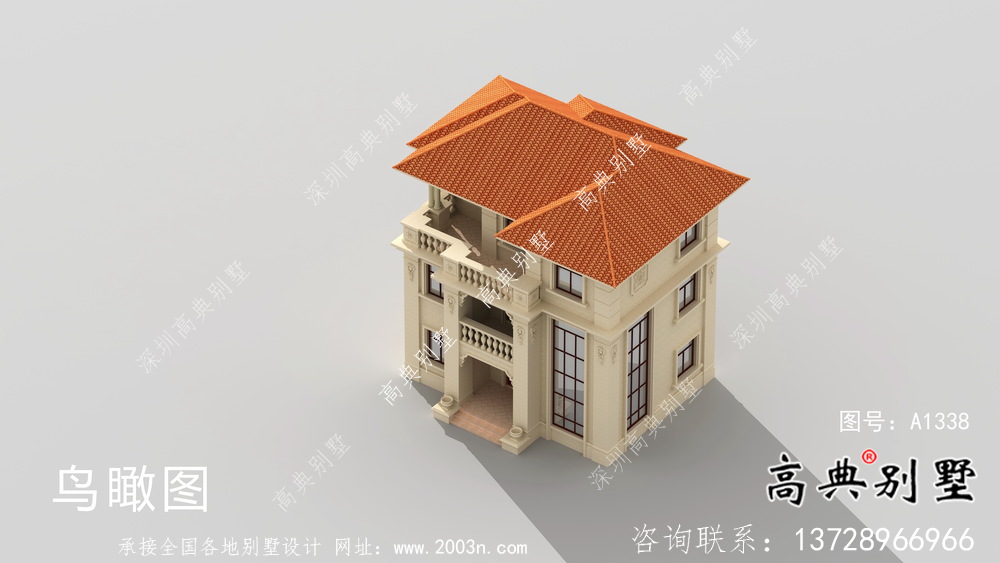 簡潔大方三層復(fù)式別墅戶型設(shè)計圖紙
