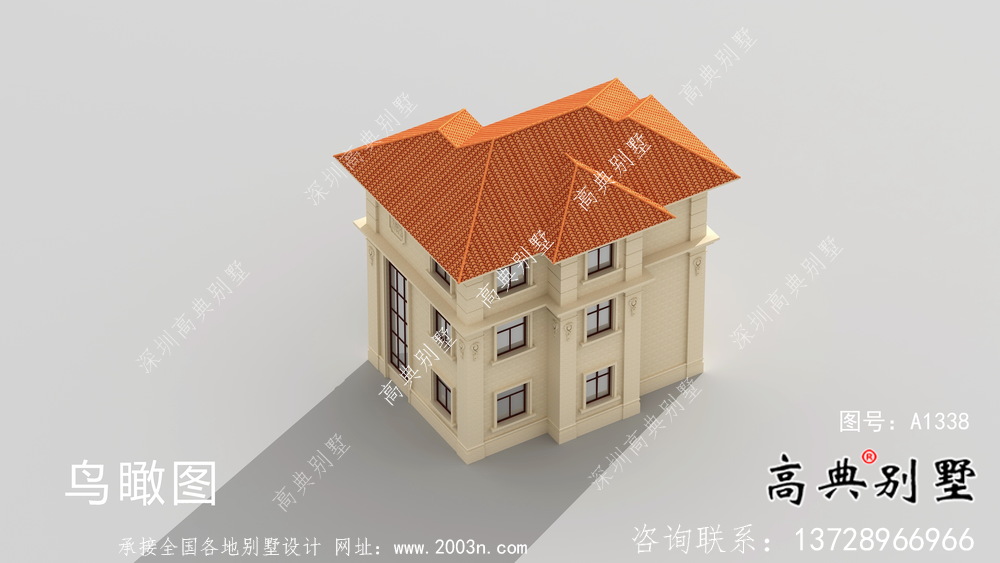 簡潔大方三層復(fù)式別墅戶型設(shè)計圖紙