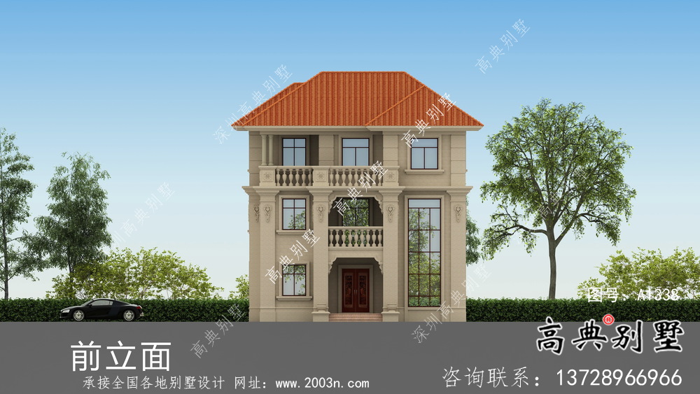 簡潔大方三層復(fù)式別墅戶型設(shè)計圖紙