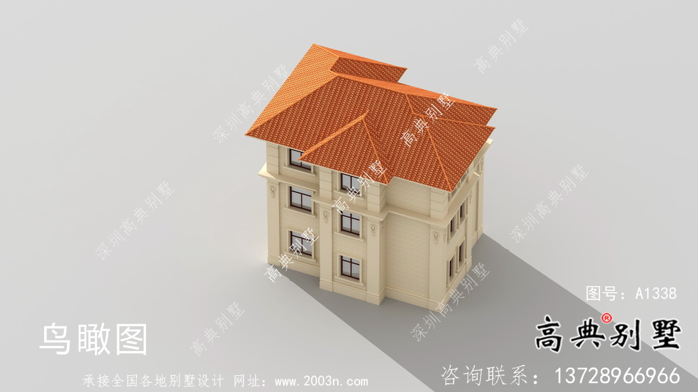 簡潔大方三層復(fù)式別墅戶型設(shè)計圖紙
