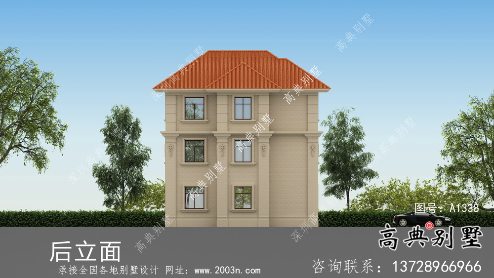 簡潔大方三層復(fù)式別墅戶型設(shè)計圖紙