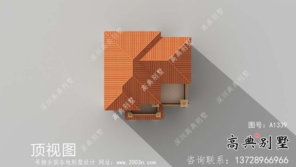別致中空客廳農(nóng)村三層小洋樓設計方案