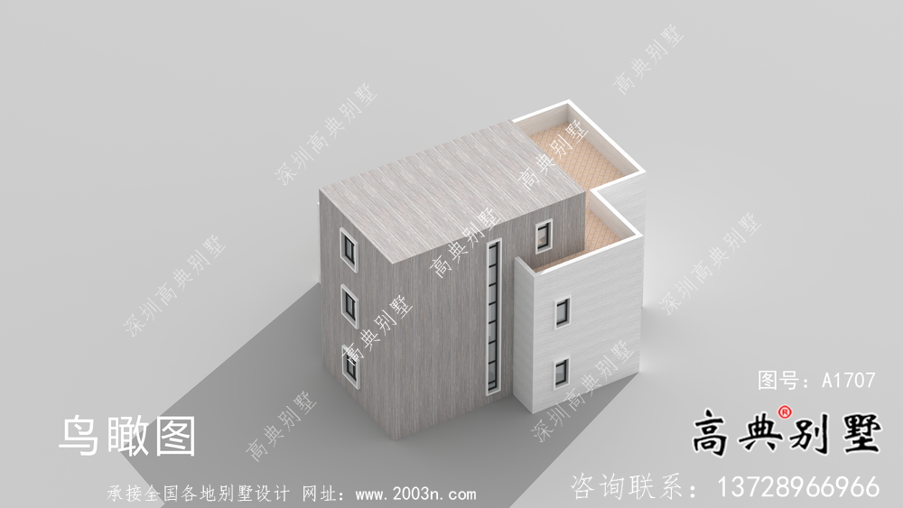 現(xiàn)代風(fēng)格三層平屋頂別墅設(shè)計(jì)圖紙