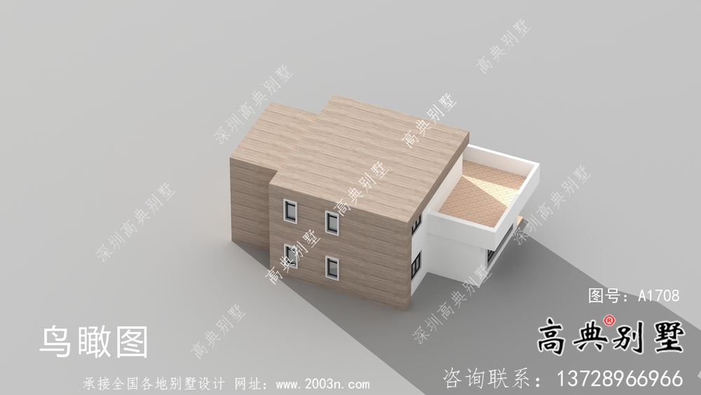 現(xiàn)代二層自建平屋頂別墅設(shè)計圖紙