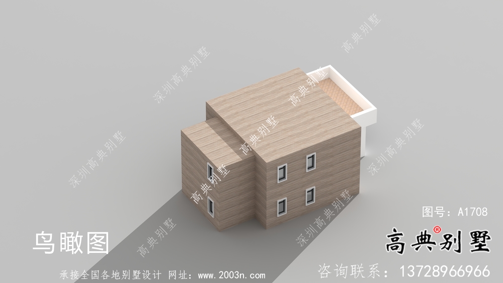 現(xiàn)代二層自建平屋頂別墅設(shè)計圖紙