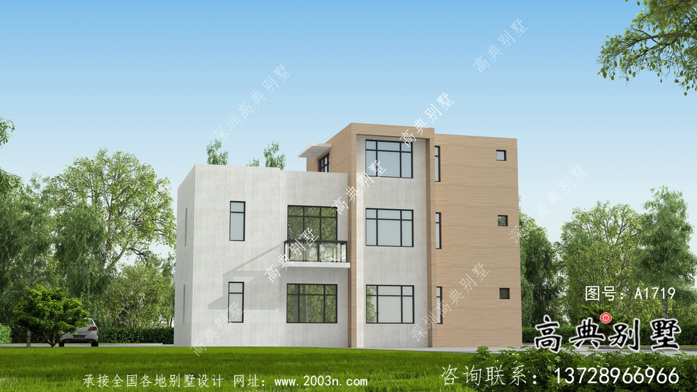 現(xiàn)代簡約式風格二層別墅設(shè)計圖紙