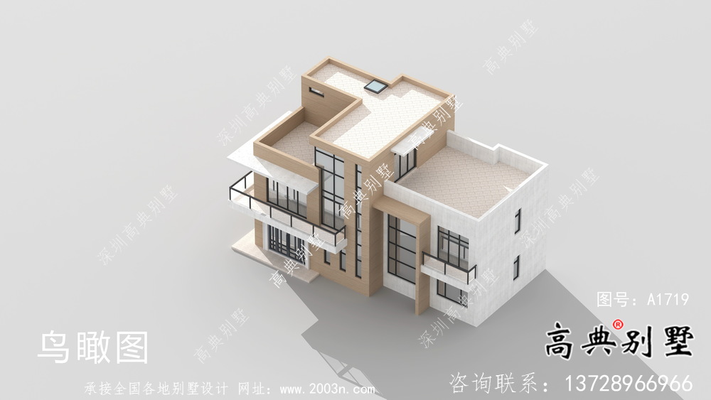 現(xiàn)代簡約式風格二層別墅設(shè)計圖紙