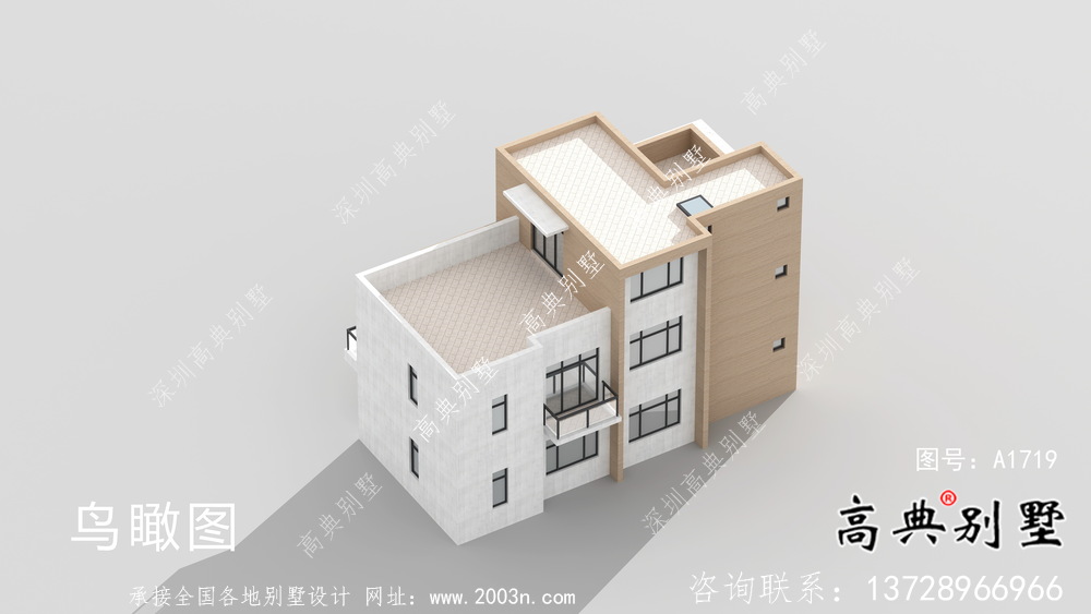 現(xiàn)代簡約式風格二層別墅設(shè)計圖紙