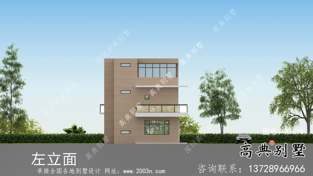 現(xiàn)代簡約式風格二層別墅設(shè)計圖紙
