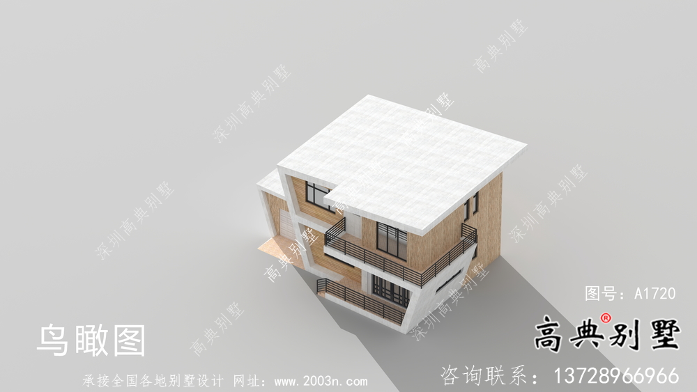 整套二層現代簡約農村別墅設計圖紙