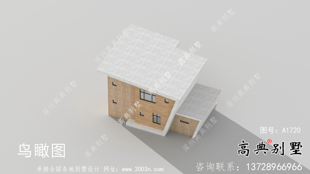 整套二層現代簡約農村別墅設計圖紙