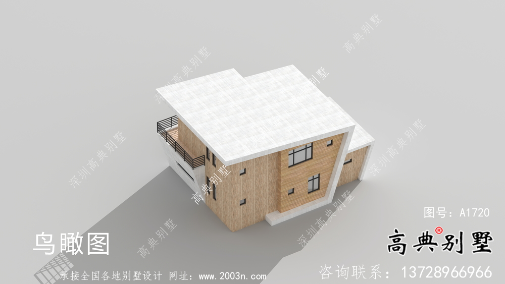 整套二層現代簡約農村別墅設計圖紙