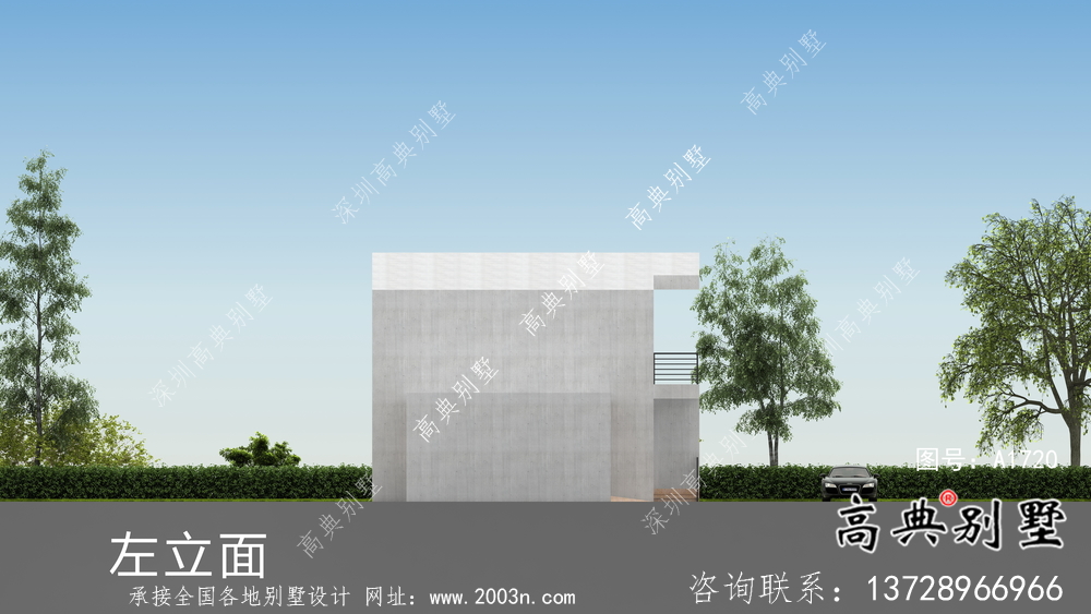 整套二層現代簡約農村別墅設計圖紙