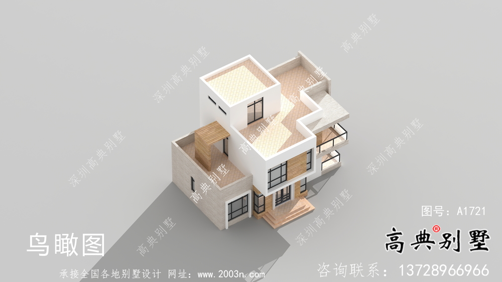 農(nóng)村二層現(xiàn)代別墅外觀設(shè)計效果圖