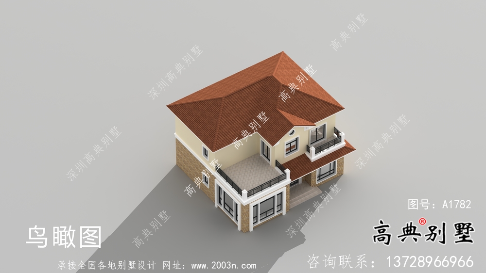 農(nóng)村兩層歐式小別墅設(shè)計(jì)圖紙及效果圖